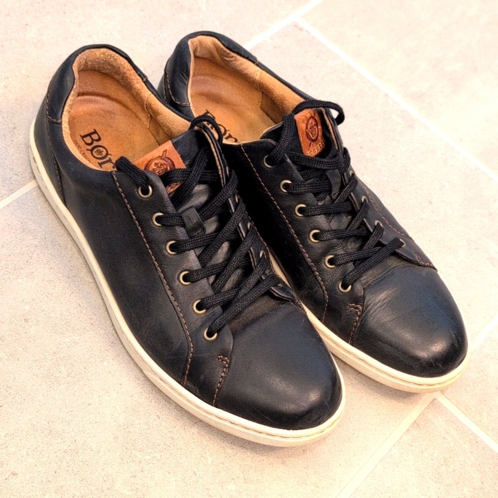 Born Low-top Leather Sneakers_Black